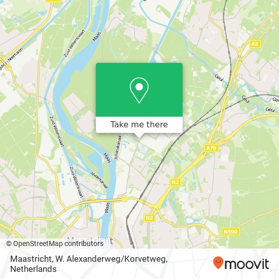 Maastricht, W. Alexanderweg / Korvetweg kaart