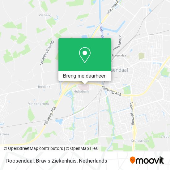 Roosendaal, Bravis Ziekenhuis kaart