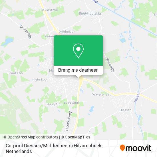Carpool Diessen / Middenbeers / Hilvarenbeek kaart