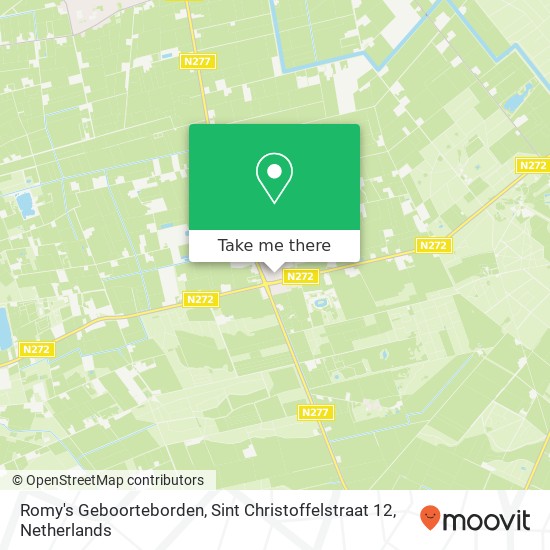 Romy's Geboorteborden, Sint Christoffelstraat 12 kaart