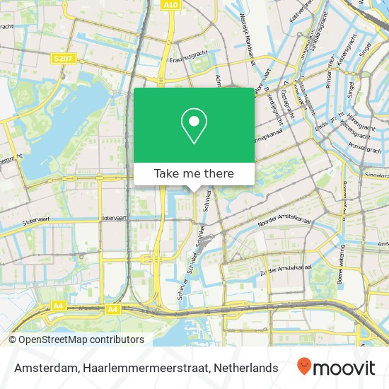 Amsterdam, Haarlemmermeerstraat kaart