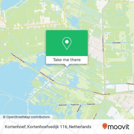 Kortenhoef, Kortenhoefsedijk 116 kaart