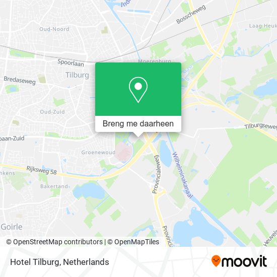 Hotel Tilburg kaart