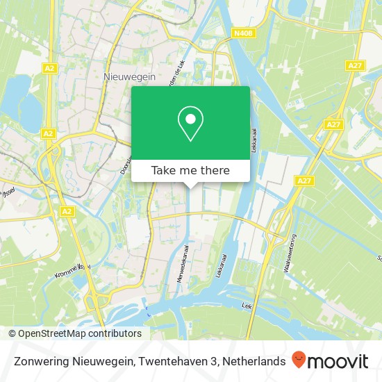 Zonwering Nieuwegein, Twentehaven 3 kaart