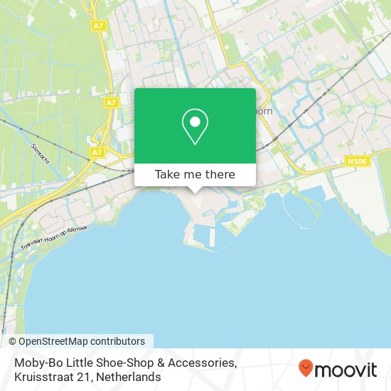 Moby-Bo Little Shoe-Shop & Accessories, Kruisstraat 21 kaart