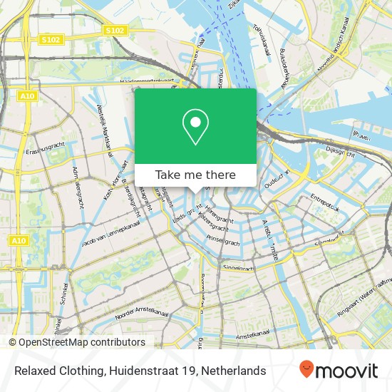 Relaxed Clothing, Huidenstraat 19 kaart