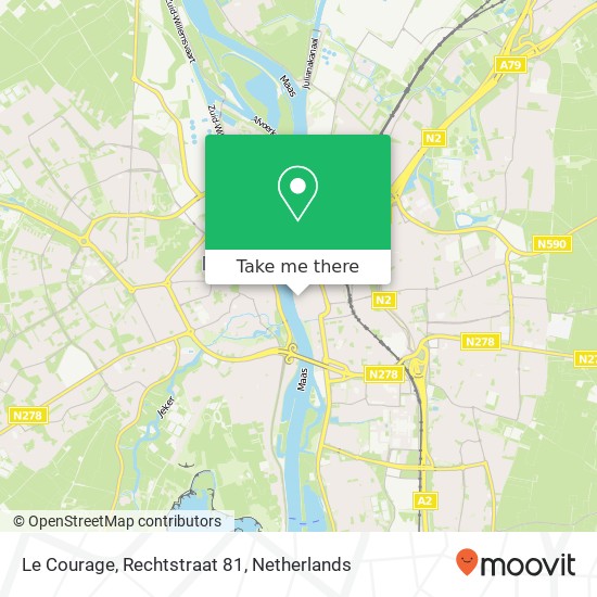 Le Courage, Rechtstraat 81 kaart