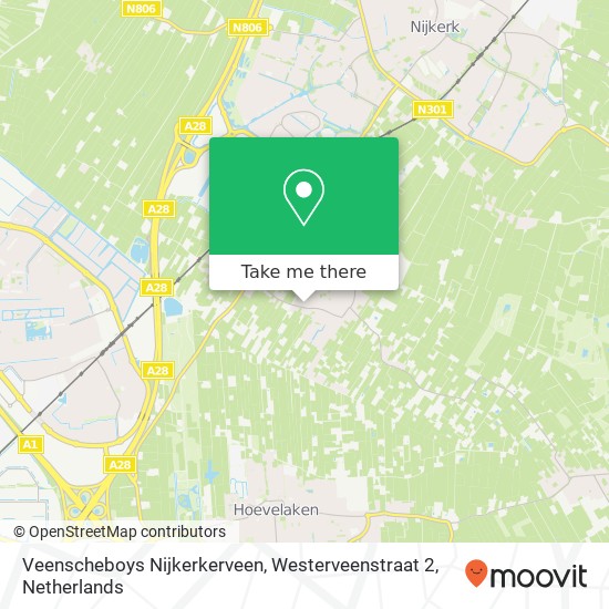 Veenscheboys Nijkerkerveen, Westerveenstraat 2 kaart