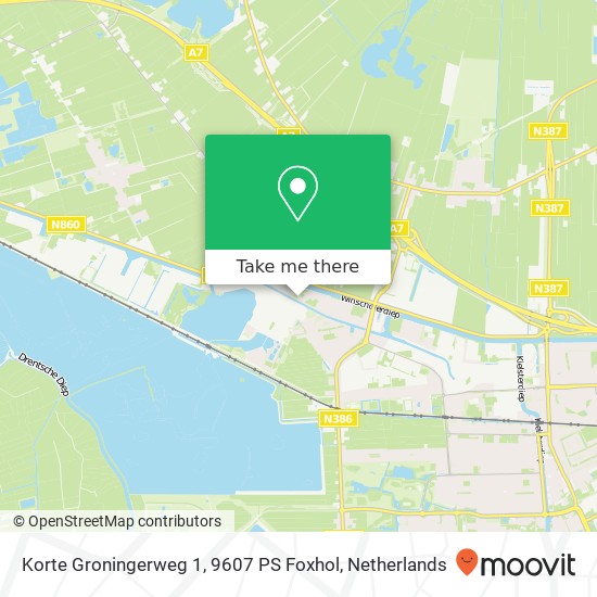 Korte Groningerweg 1, 9607 PS Foxhol kaart