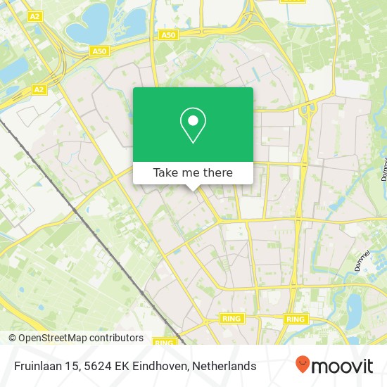 Fruinlaan 15, 5624 EK Eindhoven kaart