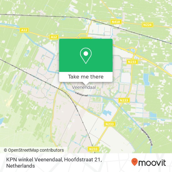 KPN winkel Veenendaal, Hoofdstraat 21 kaart