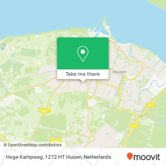 Hoge Kampweg, 1272 HT Huizen kaart