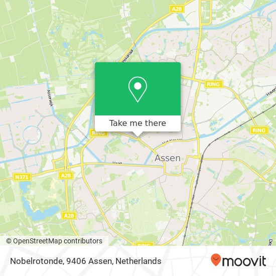 Nobelrotonde, 9406 Assen kaart