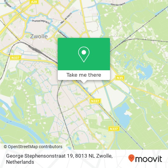 George Stephensonstraat 19, 8013 NL Zwolle kaart