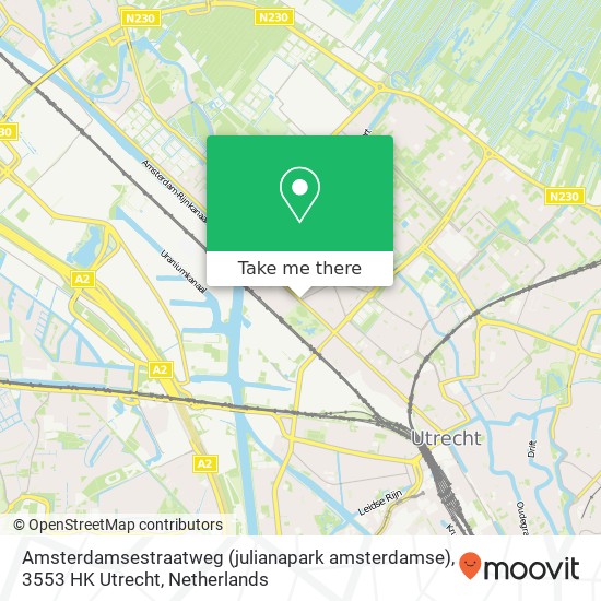 Amsterdamsestraatweg (julianapark amsterdamse), 3553 HK Utrecht kaart