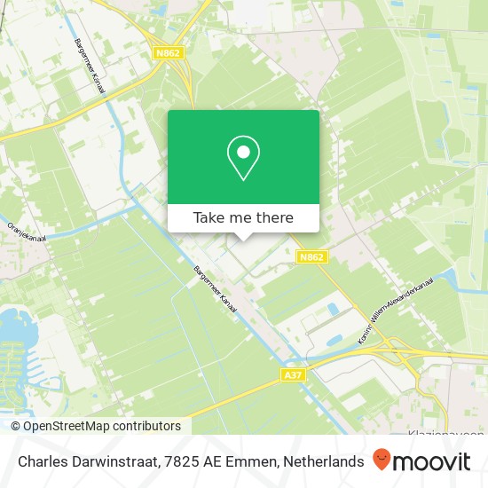 Charles Darwinstraat, 7825 AE Emmen kaart