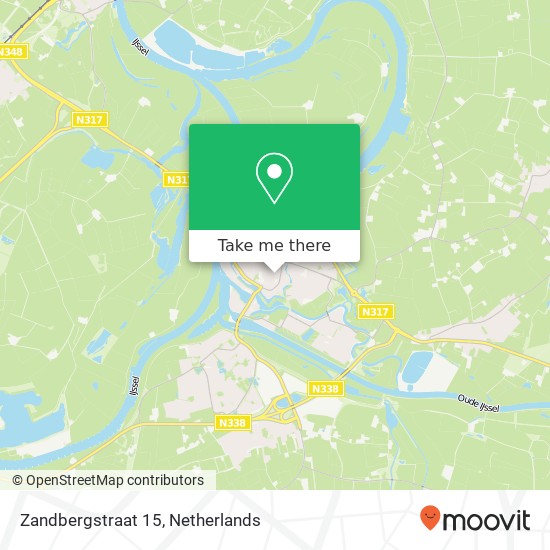 Zandbergstraat 15, 6981 DN Doesburg kaart