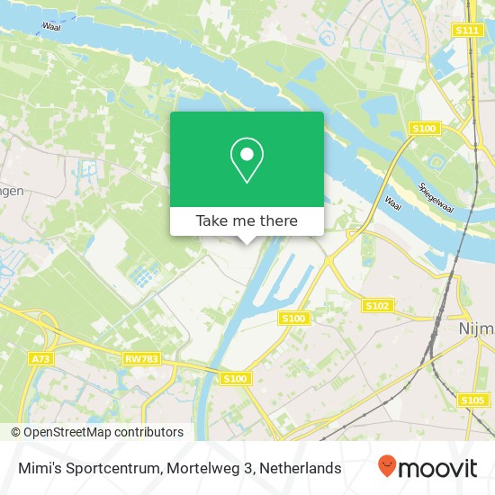 Mimi's Sportcentrum, Mortelweg 3 kaart