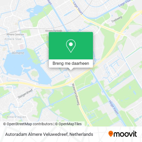 Autoradam Almere Veluwedreef kaart