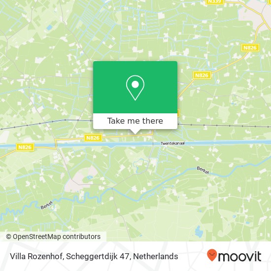 Villa Rozenhof, Scheggertdijk 47 kaart