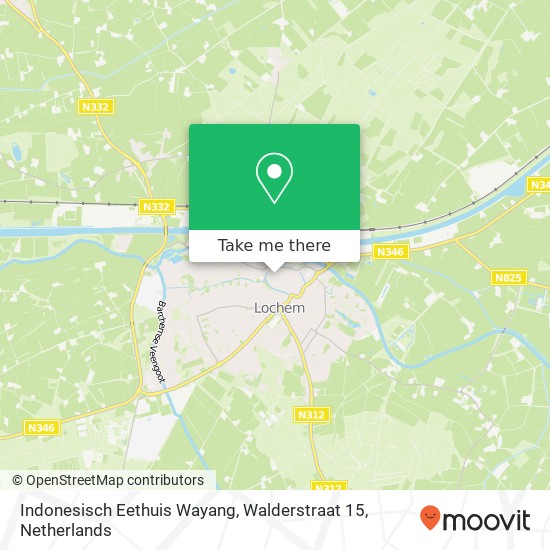 Indonesisch Eethuis Wayang, Walderstraat 15 kaart