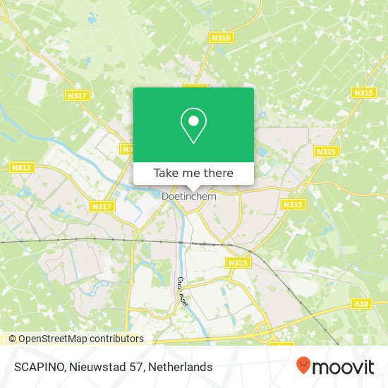SCAPINO, Nieuwstad 57 kaart