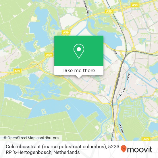 Columbusstraat (marco polostraat columbus), 5223 RP 's-Hertogenbosch kaart