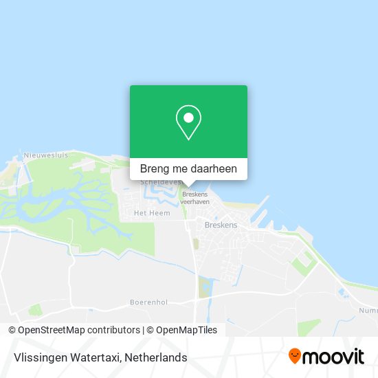 Vlissingen Watertaxi kaart