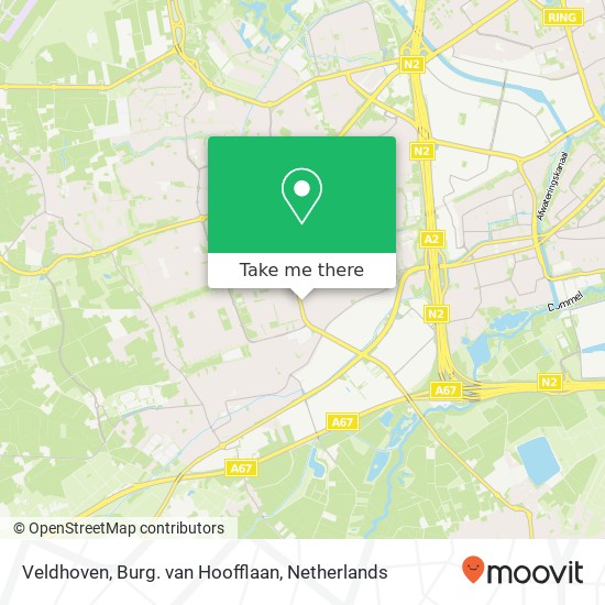 Veldhoven, Burg. van Hoofflaan kaart