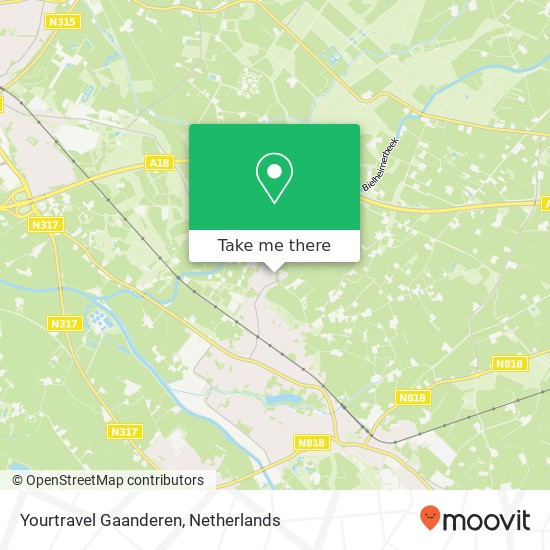 Yourtravel Gaanderen kaart