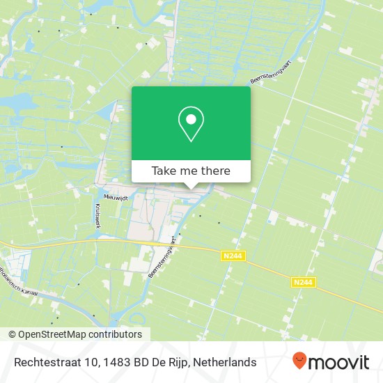 Rechtestraat 10, 1483 BD De Rijp kaart