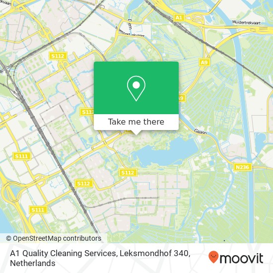 A1 Quality Cleaning Services, Leksmondhof 340 kaart