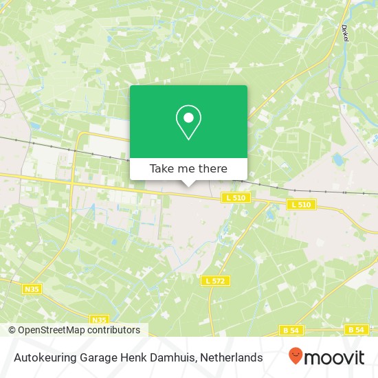 Autokeuring Garage Henk Damhuis, Nieuw Frieslandstraat 20 kaart