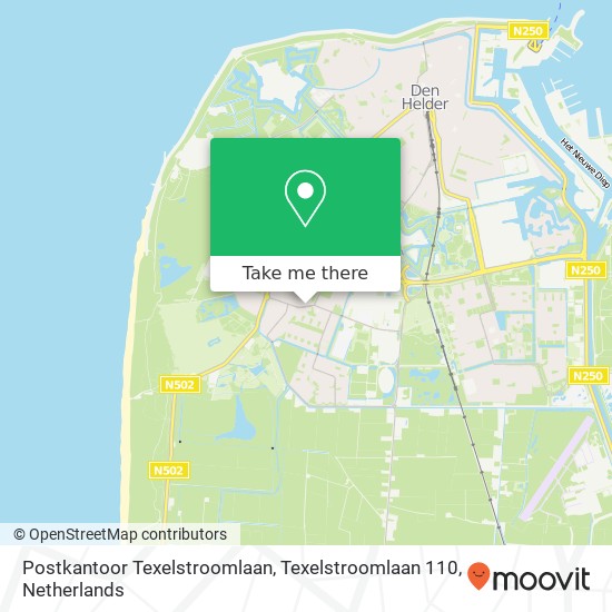 Postkantoor Texelstroomlaan, Texelstroomlaan 110 kaart