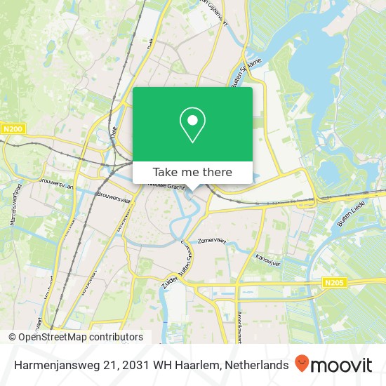 Harmenjansweg 21, 2031 WH Haarlem kaart