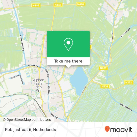 Robijnstraat 6, 2403 BR Alphen aan den Rijn kaart