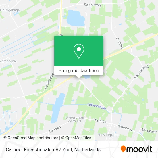 Carpool Frieschepalen A7 Zuid, De Scheiding kaart