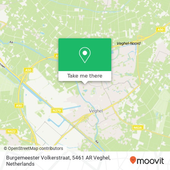 Burgemeester Volkerstraat, 5461 AR Veghel kaart