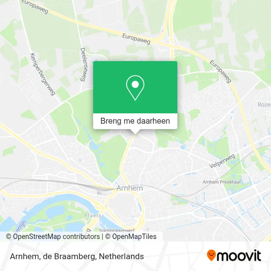 Arnhem, de Braamberg kaart