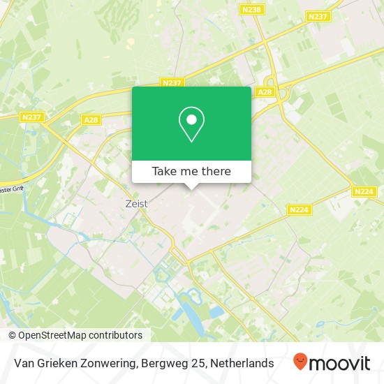 Van Grieken Zonwering, Bergweg 25 kaart