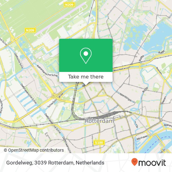 Gordelweg, 3039 Rotterdam kaart