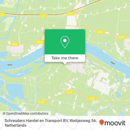 Schreuders Handel en Transport BV, Weitjesweg 56 kaart