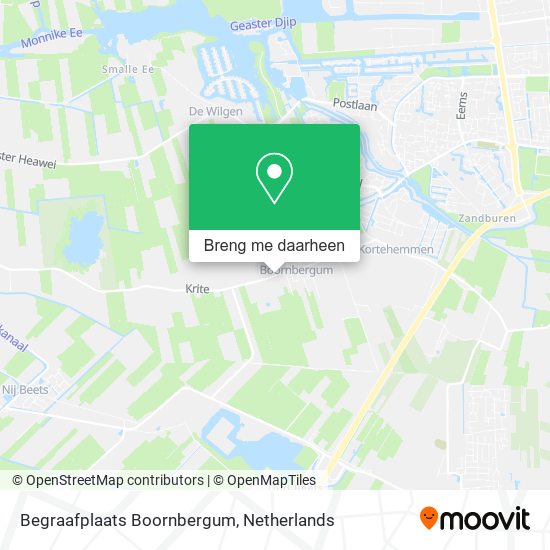 Begraafplaats Boornbergum kaart