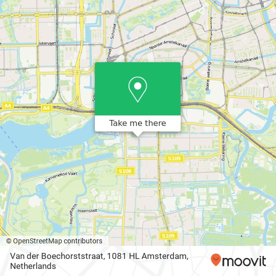Van der Boechorststraat, 1081 HL Amsterdam kaart