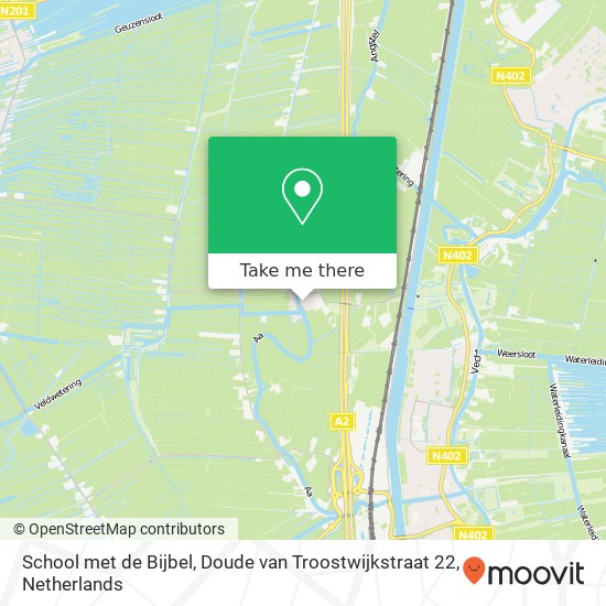 School met de Bijbel, Doude van Troostwijkstraat 22 kaart