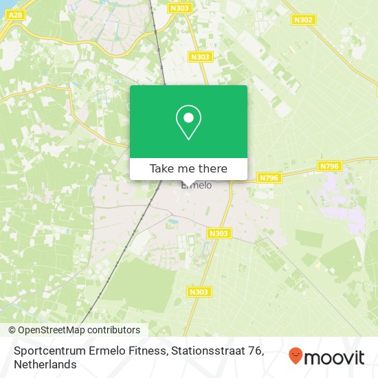 Sportcentrum Ermelo Fitness, Stationsstraat 76 kaart