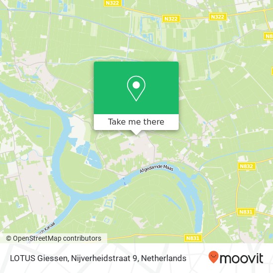 LOTUS Giessen, Nijverheidstraat 9 kaart