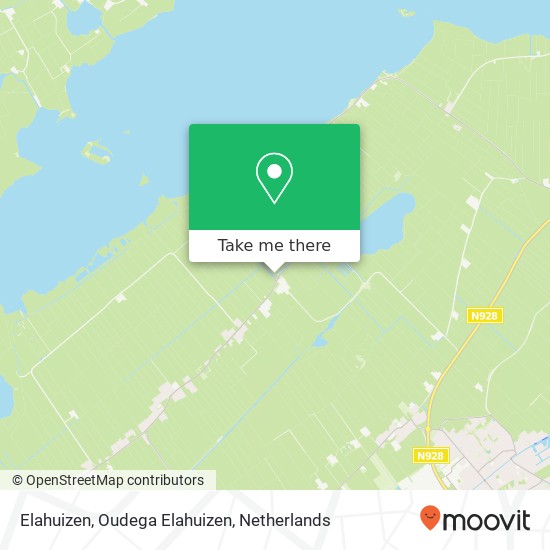 Elahuizen, Oudega Elahuizen kaart