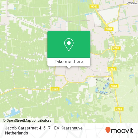 Jacob Catsstraat 4, 5171 EV Kaatsheuvel kaart