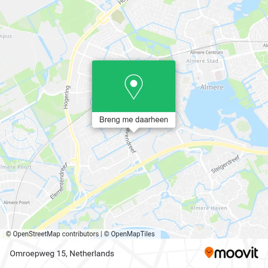 Omroepweg 15 kaart